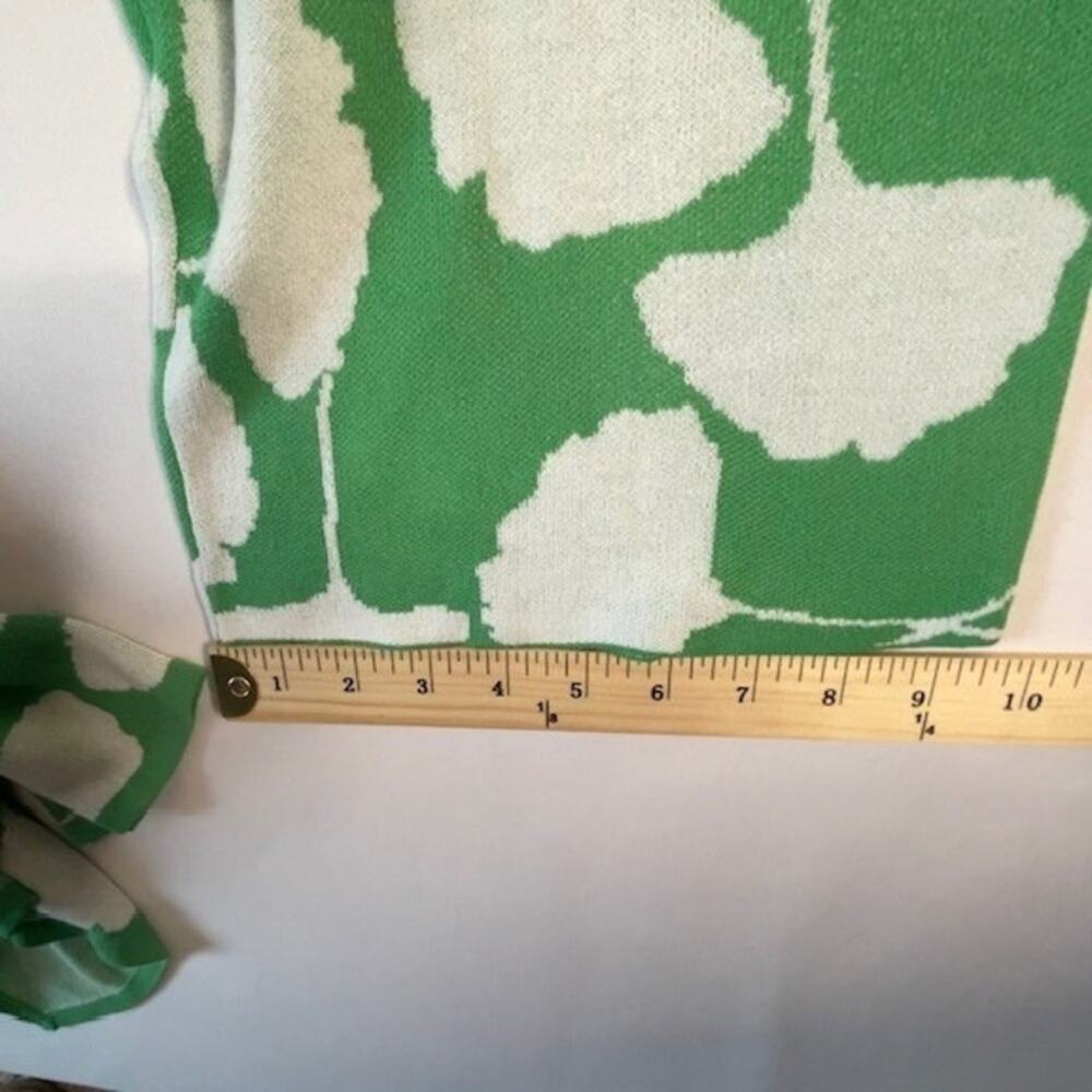 Diane von Furstenberg Wrap Top Pant Set Green Leaf Print Resort Quiet Luxury - Picture 7 of 14